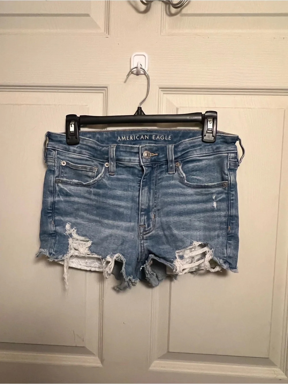 AE Next level high waisted ripped denim short short